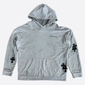 Chrome Hearts Grey & Black Cross Patch Hoodie